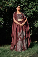 Brown Skirt with Cape_DSC5781