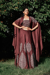 Brown Skirt with Cape_DSC5783