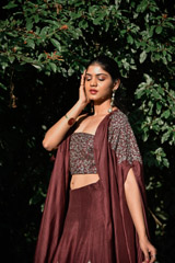 Brown Skirt with Cape_DSC5793