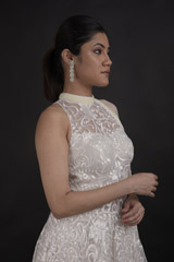 White Layered Kurti Set_DTR0672