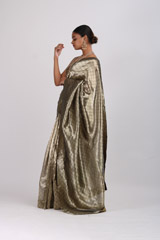 Silver Metallic Longline SareeIMG_5362