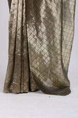 Silver Metallic Longline SareeIMG_5376