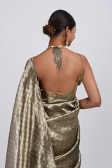 Silver Metallic Longline SareeIMG_5386