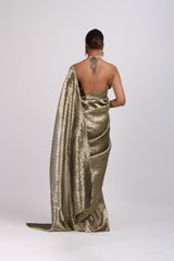 Silver Metallic Longline SareeIMG_5388