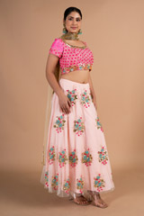 Blush Pink Net LehengaDSC09790