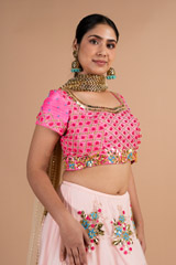 Blush Pink Net LehengaDSC09791