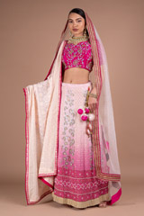 Shades Of Pink Ombre Lehenga Set