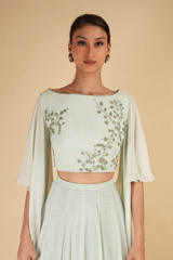 Mint Asymmetrical Sleeved Top Bottom SetDSC00469