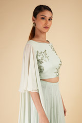 Mint Asymmetrical Sleeved Top Bottom SetDSC00473