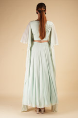 Mint Asymmetrical Sleeved Top Bottom SetDSC00476
