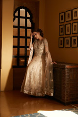 Beige Embellished Gown1