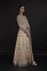 Beige Embellished Gown_DTR0096