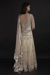 Beige Embellished Gown_DTR0101