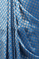 Blue Saree With Silver ChecksIMG_5026
