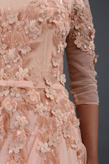 Small Flower Motifs Peach Ball GownIMG_6016