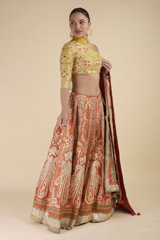 Orange Gota Lehenga Set_DTR2805