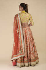 Orange Gota Lehenga Set_DTR2809