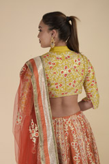 Orange Gota Lehenga Set_DTR2810