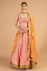 Pink Gold Dori Lehenga