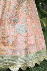 Peach Zari and Dori LehengaIMG_1196