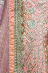 Peach Zari and Dori LehengaIMG_1201