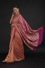 Pink Bandhini Saree_DTR0200