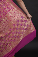 Pink Bandhini Saree_DTR0201