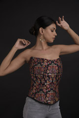 Black Brocade Corset2038_video