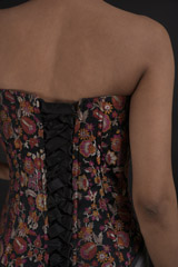 Black Brocade Corset_DTR9643
