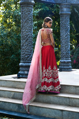 Red Raw silk Zardosi Lehenga_DSC6912