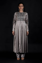 Silver Zardozi Anarkali Set2044_video