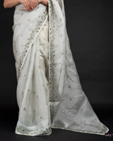 Mint Organza Saree_DSC4589