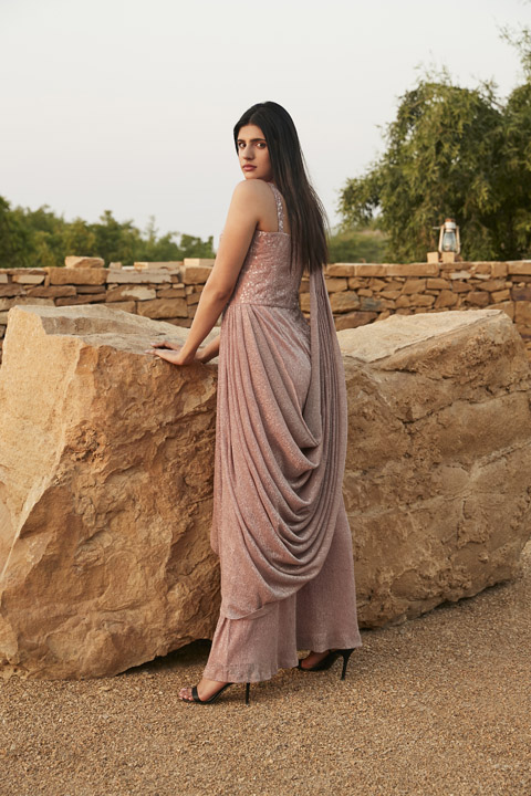 Draped  Saree