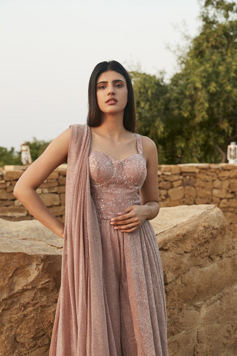 Draped  Saree