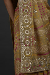 Olive Bhandhej Gota Saree_DSC3298