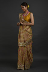 Olive Bhandhej Gota Saree_DSC3306