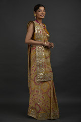 Olive Bhandhej Gota Saree_DSC3311