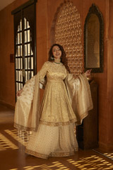 Ivory  Brocade Suit2