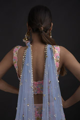 Blush Sequin Tulle Lehenga_DTR8826