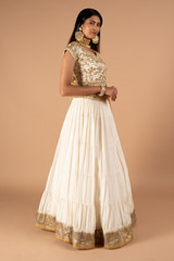 Ivory Golden LehengaDSC00084