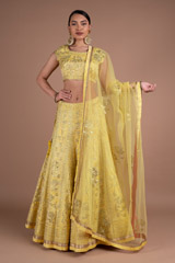 Yellow Dori And Zari Lehenga