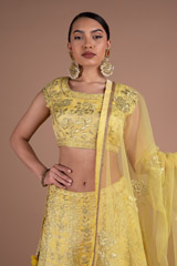 Yellow Dori And Zari LehengaDSC05587