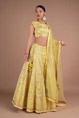 Yellow Dori And Zari LehengaDSC05588