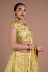 Yellow Dori And Zari LehengaDSC05589
