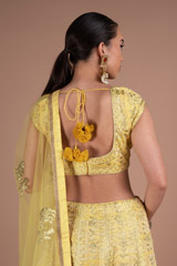 Yellow Dori And Zari LehengaDSC05593