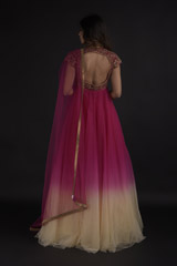 Magenta Zardozi Anarkali Set_DTR9137