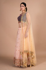 Beige Bead Work LehengaDSC09776