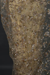 Beige Embellished Net Saree_SUB7153