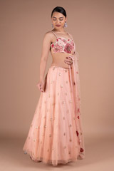 Pink Lehenga with Multiflower DupattaDSC05517