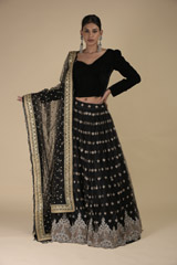 Black Velvet Corset Lehenga2079_video